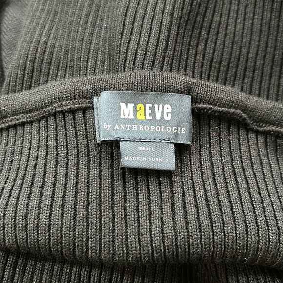 Anthropologie Maeve Off The Shoulder Bell Sleeve Sweater Black Sz S - Picture 8 of 13